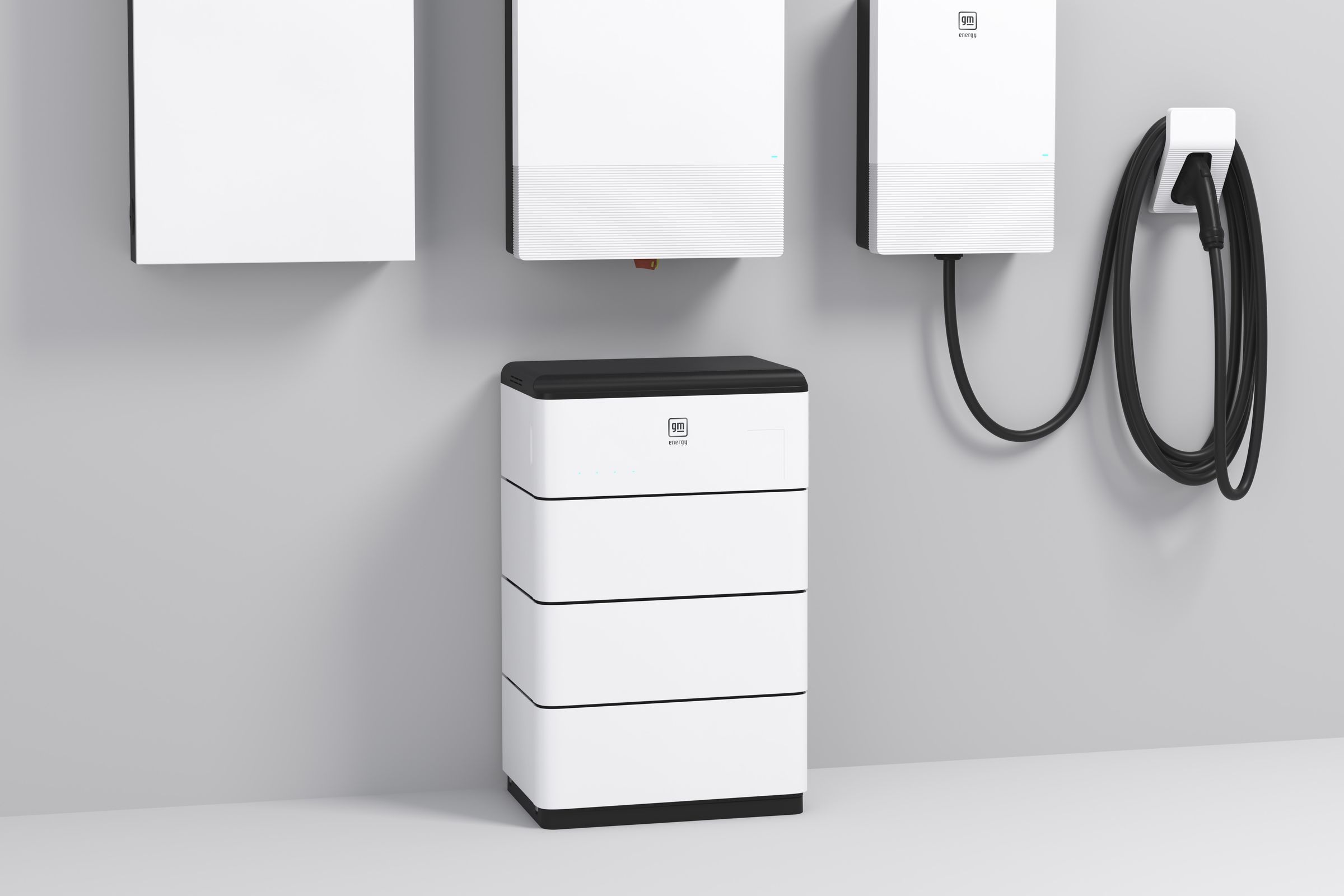 white battery blocks stacked on top of each other and other white hardware on the wall