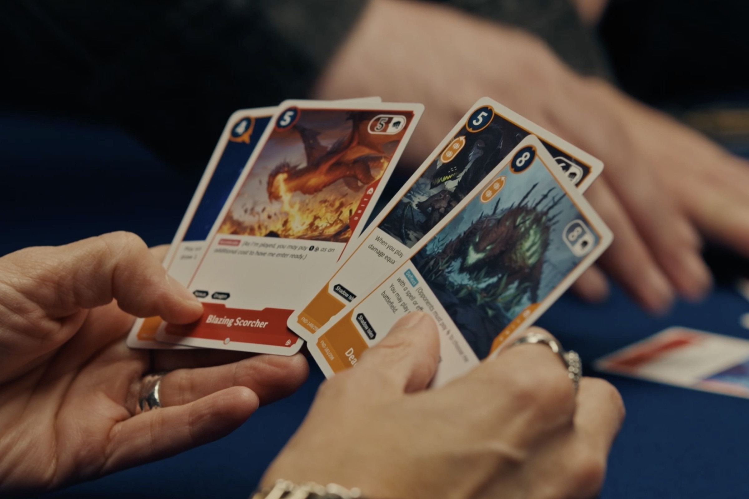 A photo of a League of Legends collectible card game.