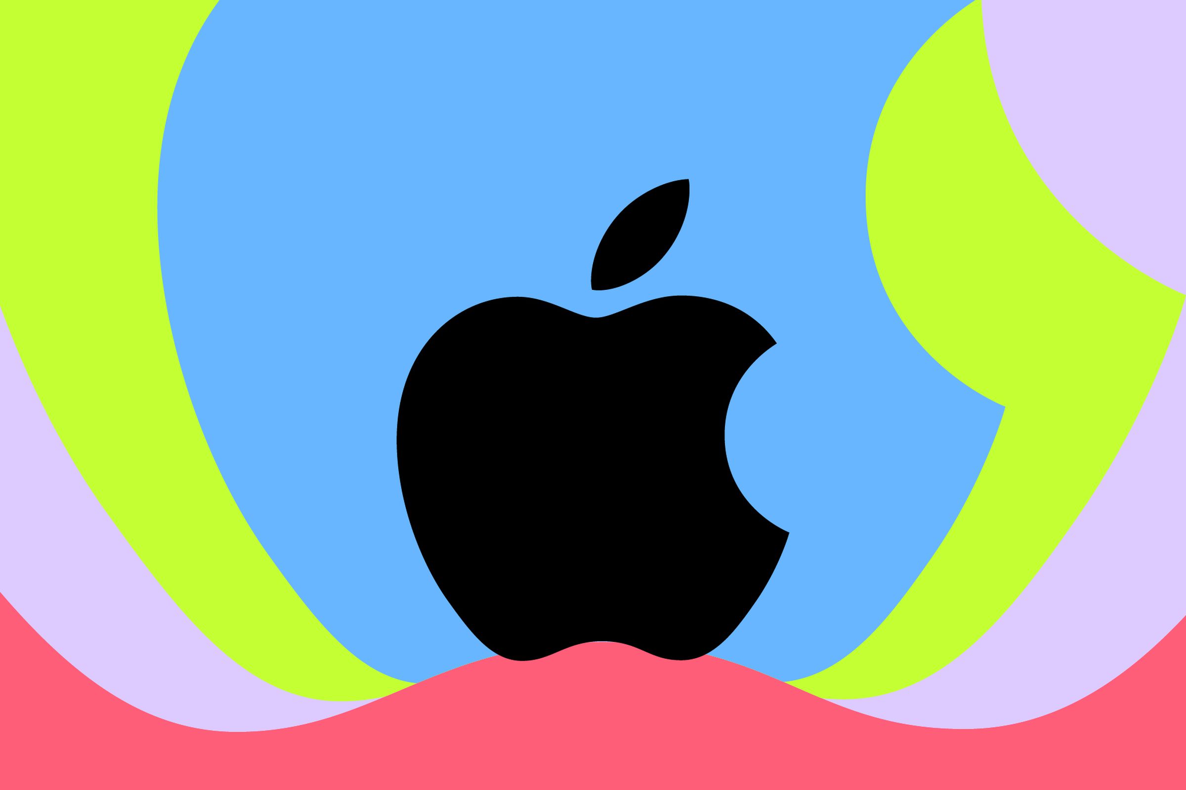 Vector illustration of the Apple logo.