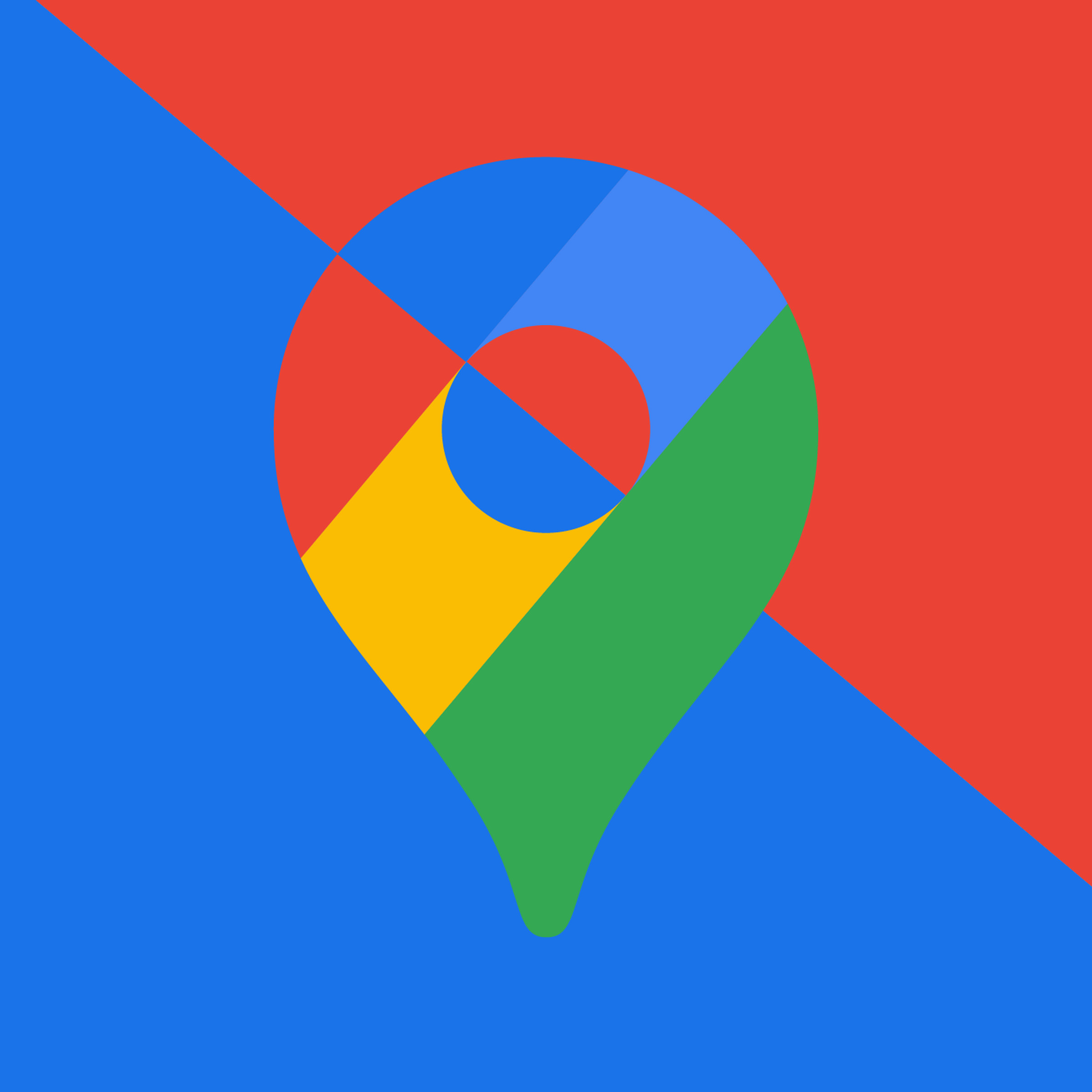 Vector illustration of the Google Maps logo.