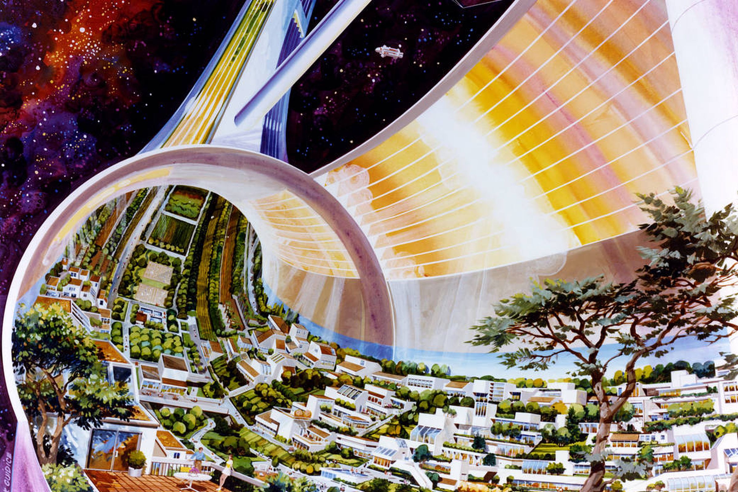 A&nbsp;fictional toroidal space colony